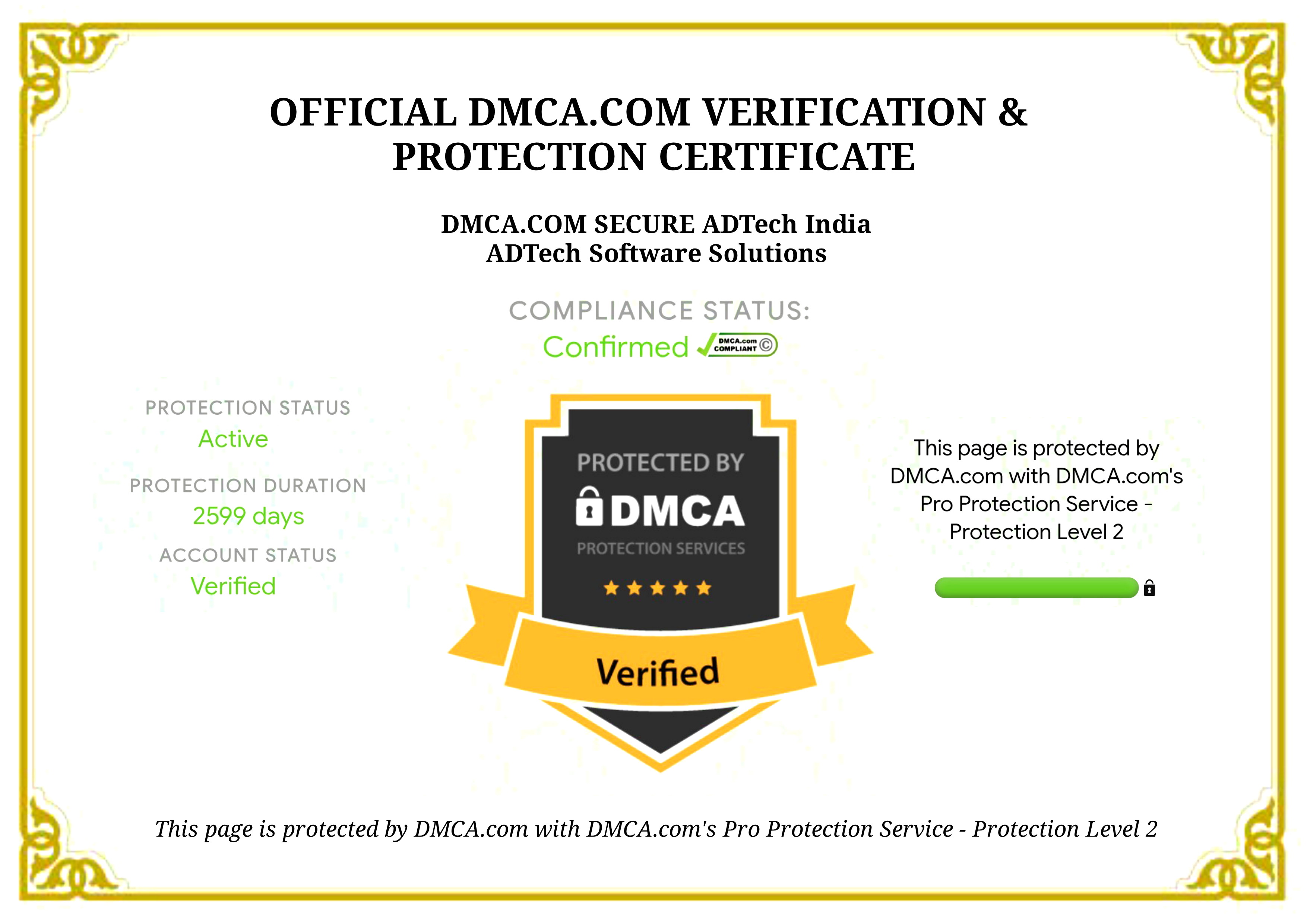 DMCA Certificate
